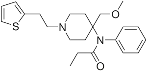 Chemical structure of Sufentanil.