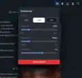 Preferences panel