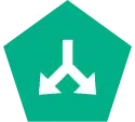 A decision point with a four-way split
