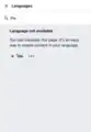 The language selector surfaces options to translate when searching for a language in which the article is missing (and Section Translation is available)