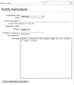 Notification form
