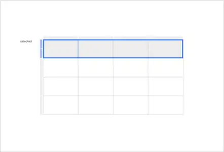 4. Clicking on a row bar. This shows an arrow indication.