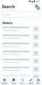 A picture of the Search page with a bell icon in the top right hand corner with the number two on it