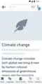 Variance B that displays three dots for a drop down with a notification indicator over the dots on the article homepage
