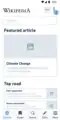 Variance B that displays three dots for a drop down with a notification indicator over the dots on the explore page