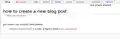 blog post created :-)