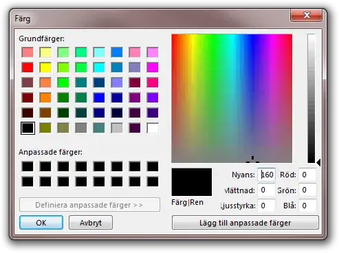 Color Dialog with custom font causing issues