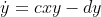 \dot{y} = cxy - dy