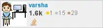 profile for varsha on Stack Exchange, a network of free, community-driven Q&A sites