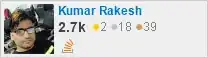 profile for Kumar Rakesh on Stack Exchange, a network of free, community-driven Q&A sites