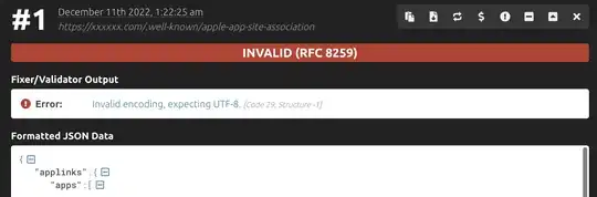 Invalid encoding