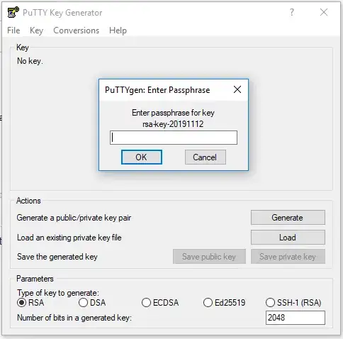 enter paasphrase