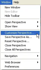 Window - Customize Perspective