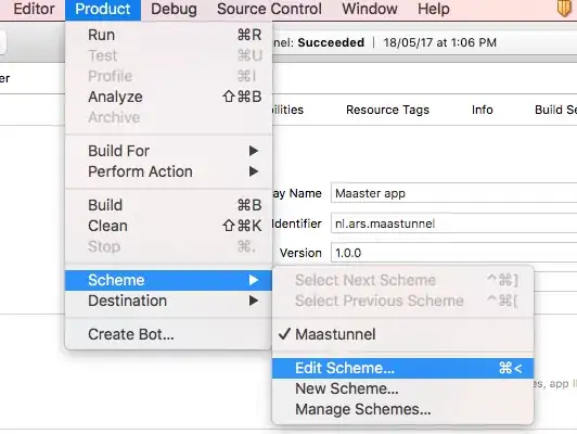 Screenshot of application