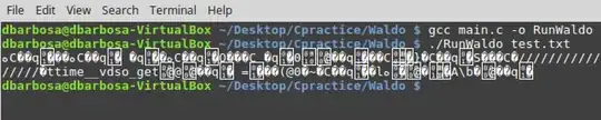 Here is the output...
