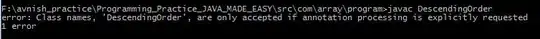 Error : class name only accepted if annotation processing is explicitly request