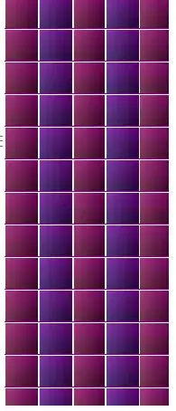 several rows of divs (purple vertical backdrop, alternating red/blue horizontal forground)