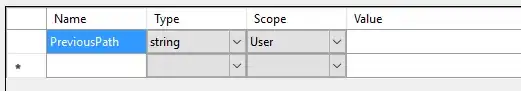 Screenshot of git log