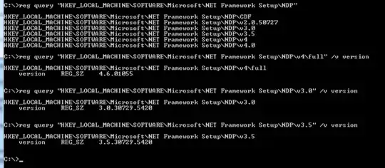 result when running the example
