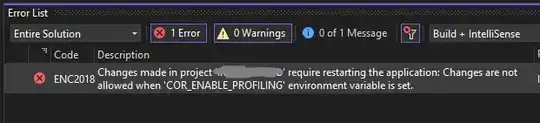 Visual Studio - Changes Required Restarting because of COR_ENABLE_PROFILING