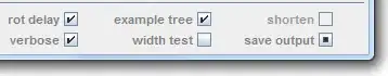 screenshot of output