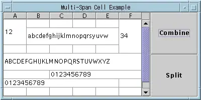 merging cells