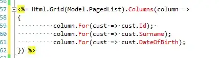Screenshot of logged object