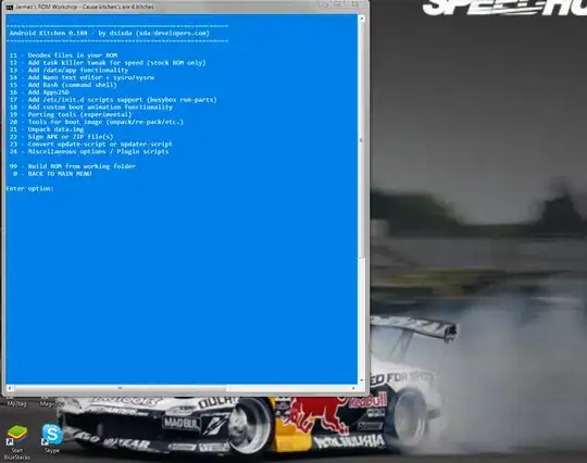 screenshot of what it looks like running