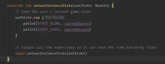 console.log output