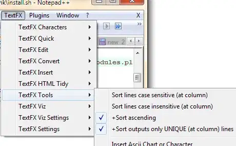 menu layout in n++