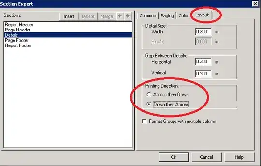 screenshot database table result