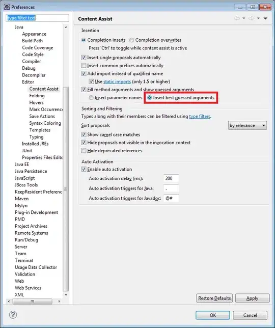 partition function VSCode typings output