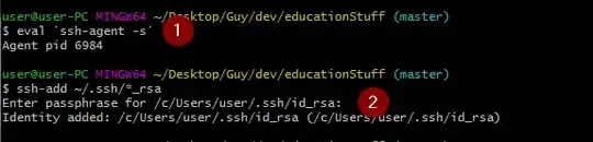 adding pass phrase in Git bash on Windows
