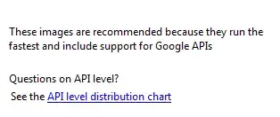 API Level Distribution Chart Link