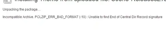 Screenshot of the problem on a new user