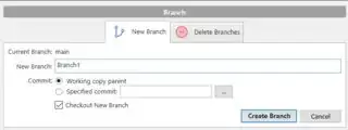 Creating a new branch