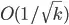 O(1/\sqrt{k})