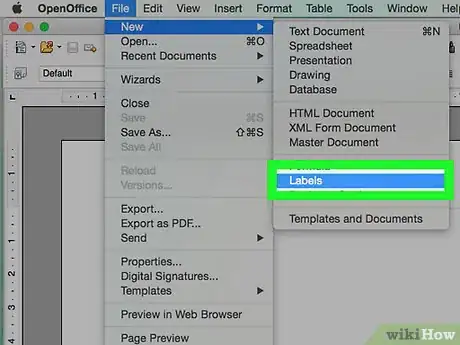 Image titled Print Address Labels Using OpenOffice Step 1