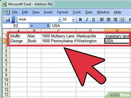 Image titled Mail Merge Address Labels Using Excel and Word Step 2