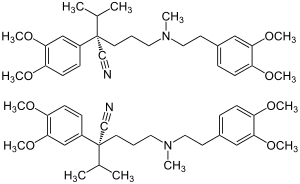 Verapamil Strukturformeln der beiden Enantiomeren