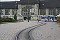 Hauptbahnhof mit Wendeschleife und umgeleitetem ST&nbsp;13 aus Arheilgen