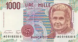 1.000-Lire-Banknote (1990–1998)