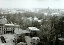 Villa Borsig vom Schornstein der Fabrik aus gesehen