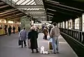 Bahnsteig der U1, der Fahrtzielanzeiger ist 1992 noch immer als Linie&nbsp;1 beschriftet