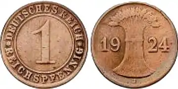 1 Rpf, 1924 (Kupfer)