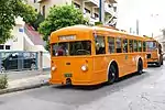 Historischer Fiat 656F-O-Bus aus der Anfangszeit des Betriebs in Piräus