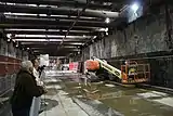 Baustelle auf Gleishöhe, gesehen in südliche Richtung, Mai&nbsp;2011