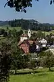 Blick aufs Dorfzentrum