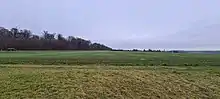 Blick aus Richtung des ehem. Towers auf das ehemalige Flugfeld des Flugplatzes Weimar-Lindenberg