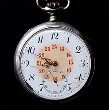 Eisenbahner-Taschenuhr mit 24-Stunden-Zifferblatt (ab 1927)
